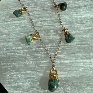 Emerald Raw Stone Necklace